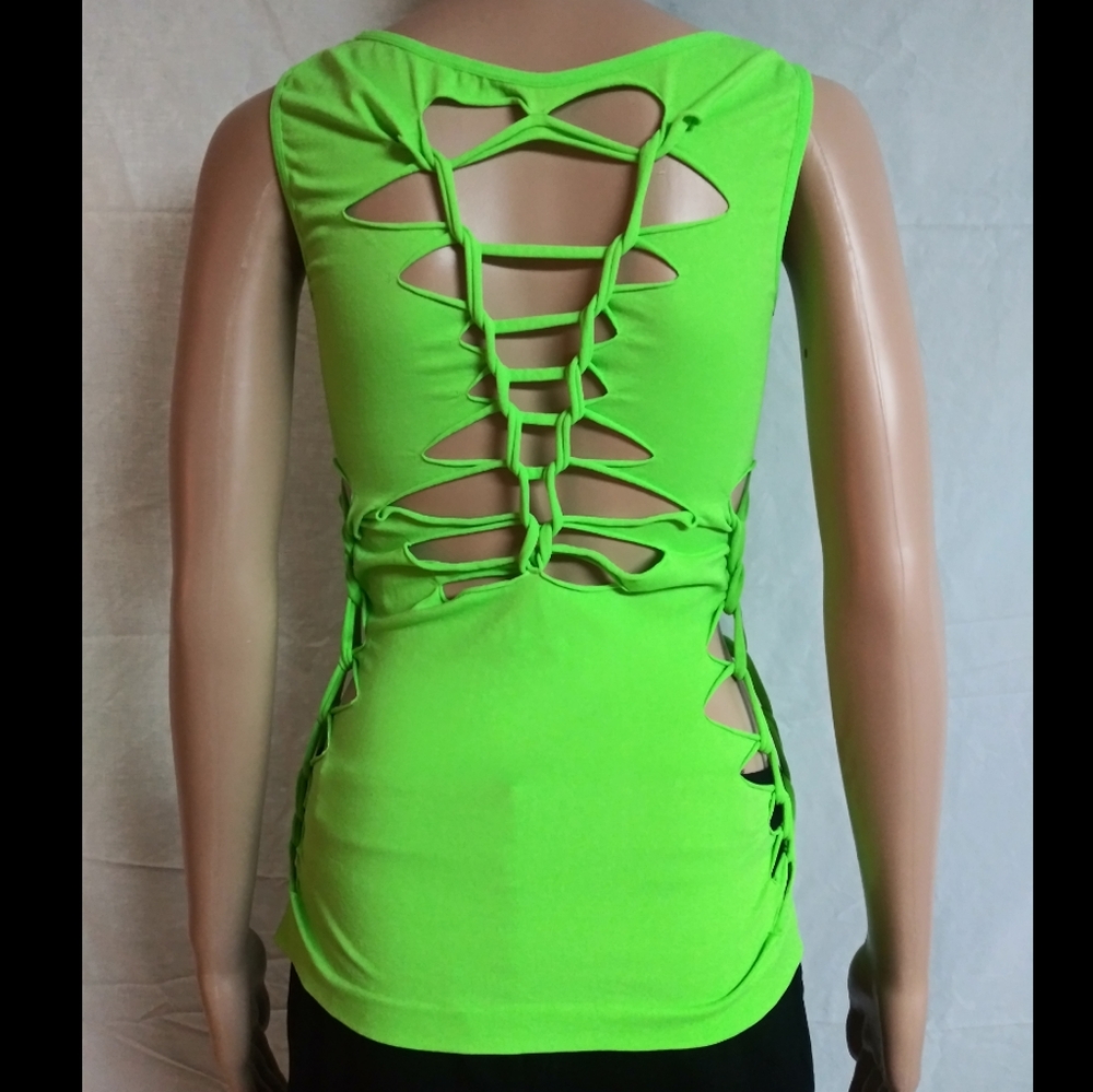 Lime green club tank